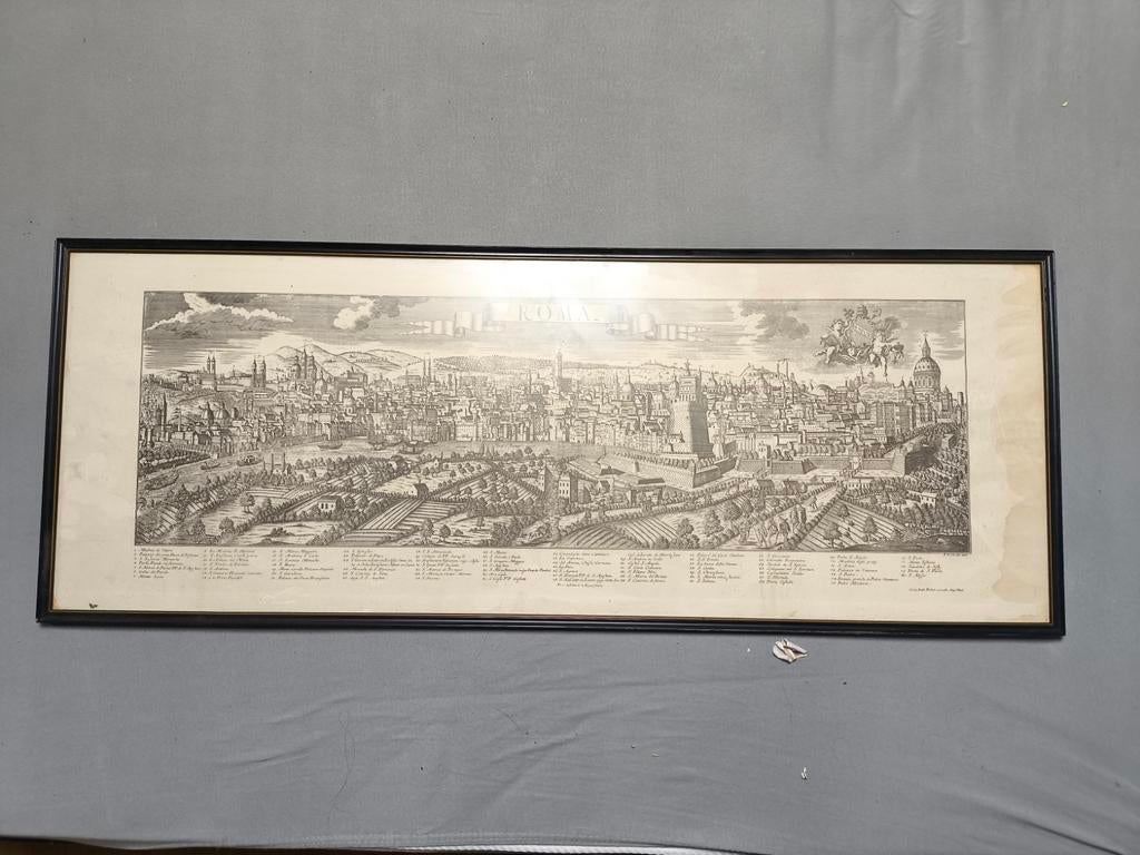 Belle carte vintage de la ville de Rome — Friedrich Bernhard, Antiquités & Art, Enlèvement