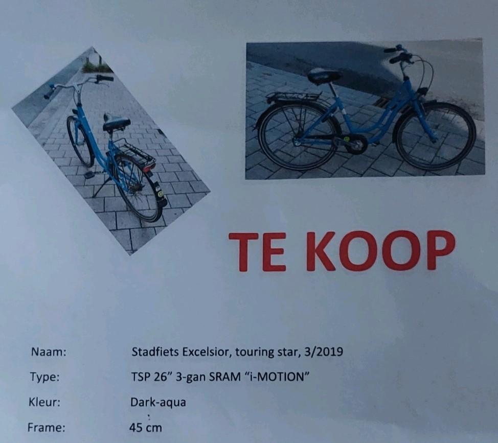 Blauwe kinderstadsfiets Excelsior, touring star, TSP26", Fietsen en Brommers, Ophalen, Gebruikt, Terugtraprem, Overige merken