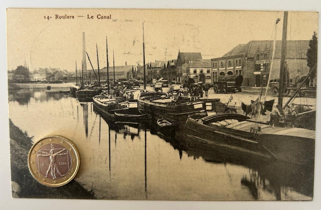 Feldpost postkaart Le Canal 1915 Roulers - Roeselare, Verzamelen, Ophalen of Verzenden, Voor 1920, Gelopen, West-Vlaanderen