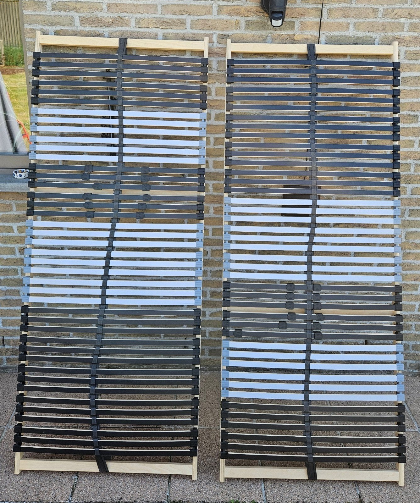 2 IKEA LEIRSUND lattenbodem 80  200 cm, Ophalen, Gebruikt, Tweepersoons, 80 cm