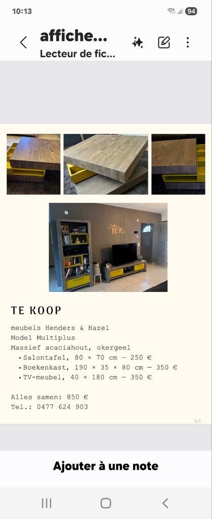 Meubelset voor de woonkamer