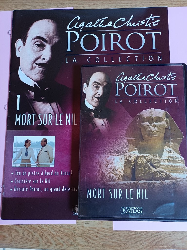 DVD Hercule Poirot + verklarend boekje, Ophalen of Verzenden, Zo goed als nieuw, Engels, Frans