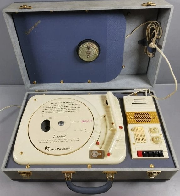 Vintage platendraaier 1955 Claude Paz & Visseaux, Antiek en Kunst, Antiek | Tv's en Audio, Ophalen of Verzenden