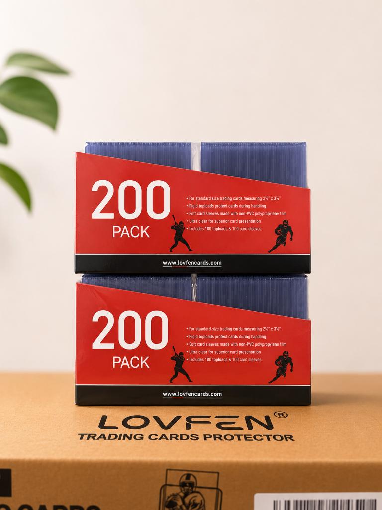 200 toploaders + 200 sleeves, Ophalen of Verzenden, Nieuw, Sleeves of Kaarthoesjes