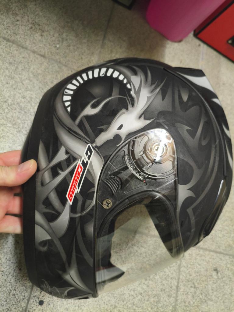 Casque Intégral Moto GTRacing - Taille XL (61-62cm) + Housse, Motos, Autres marques, Femmes, Seconde main, Casque intégral
