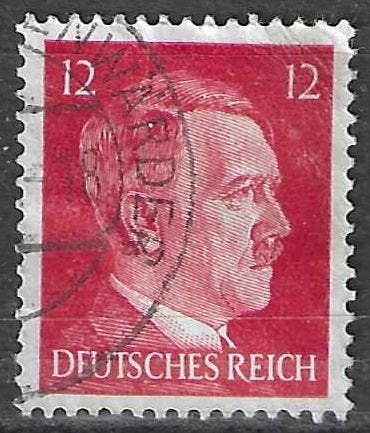 Allemagne 1941/1943 - Yvert 712 - Adolf Hitler - 12 p. (ST), Timbres & Monnaies, Envoi, Affranchi