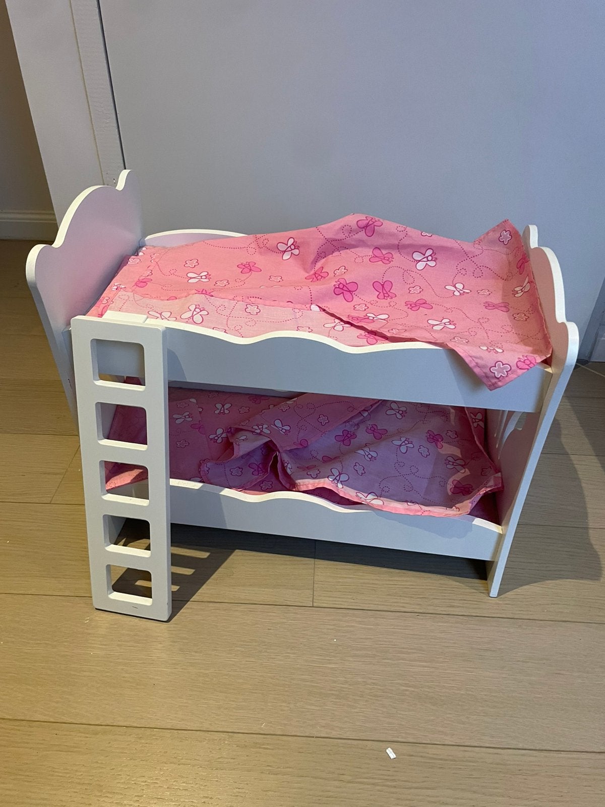 Houten poppen stapelbedje, Ophalen, Zo goed als nieuw
