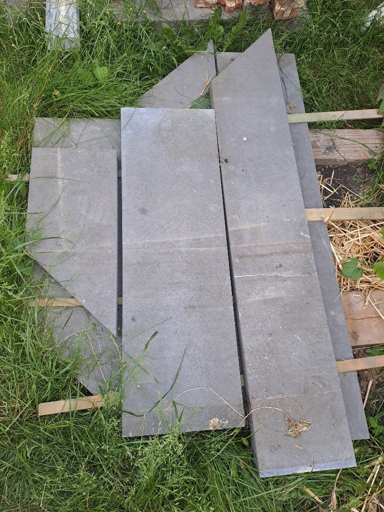 Blauwe stenen, Ophalen, 5 tot 10 m², Zo goed als nieuw, Natuursteen