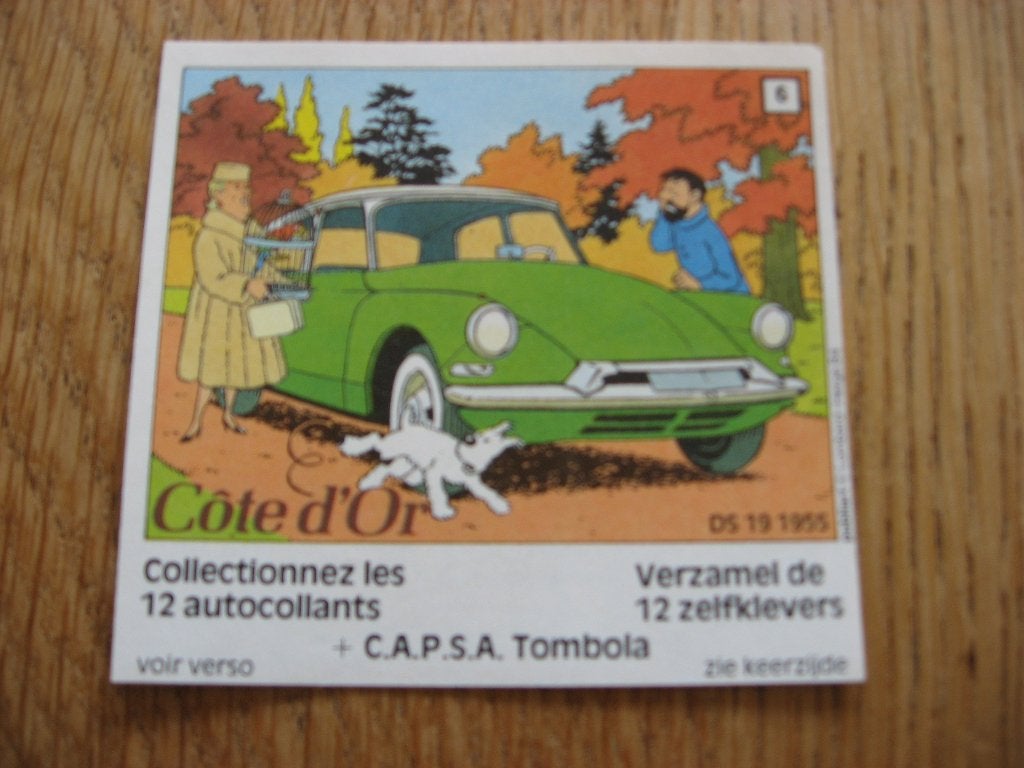 Sticker Citron Vintage Tintin 6 Côte d'Or, Enlèvement ou Envoi, Tintin, Neuf, Image, Affiche ou Autocollant