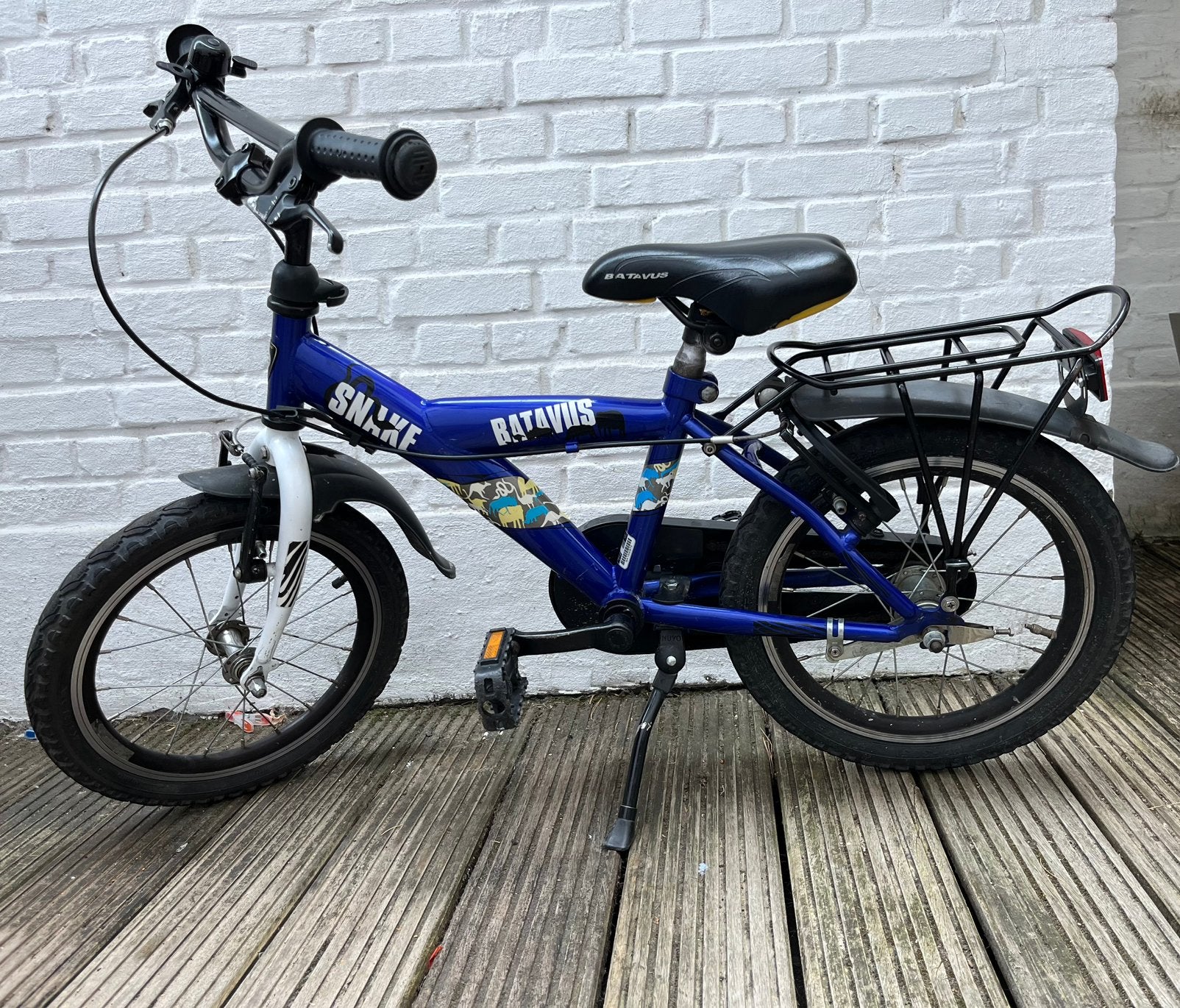 Batavus kinderfiets 16 inch, Ophalen, Gebruikt, Schijfrem, 16 tot 20 inch