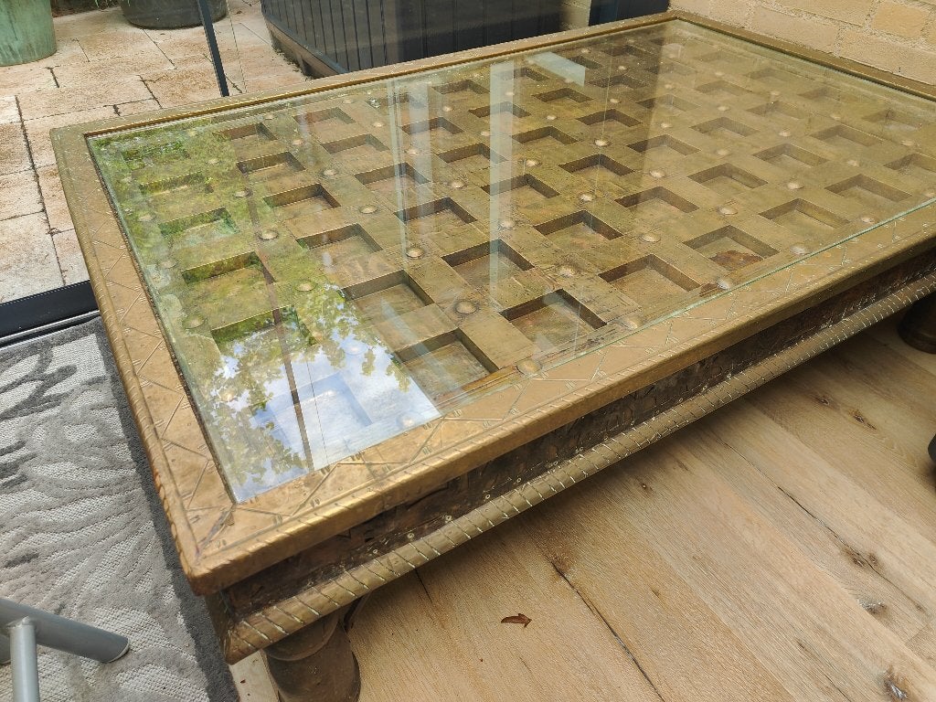 Salontafel messing, Huis en Inrichting, Tafels | Salontafels, Ophalen, Metaal