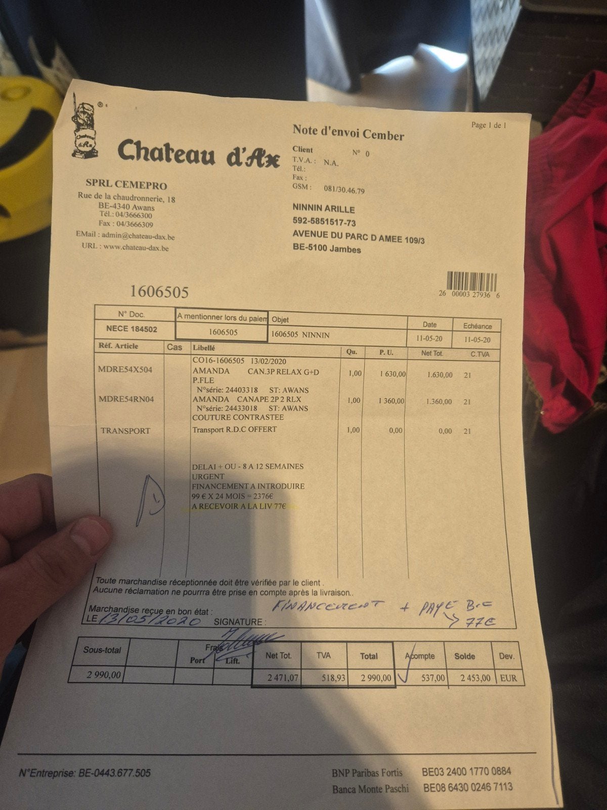 Salon Cuir Château d'Ax (2+3 places) – Relax Électriques, Maison & Meubles, Enlèvement, Cuir