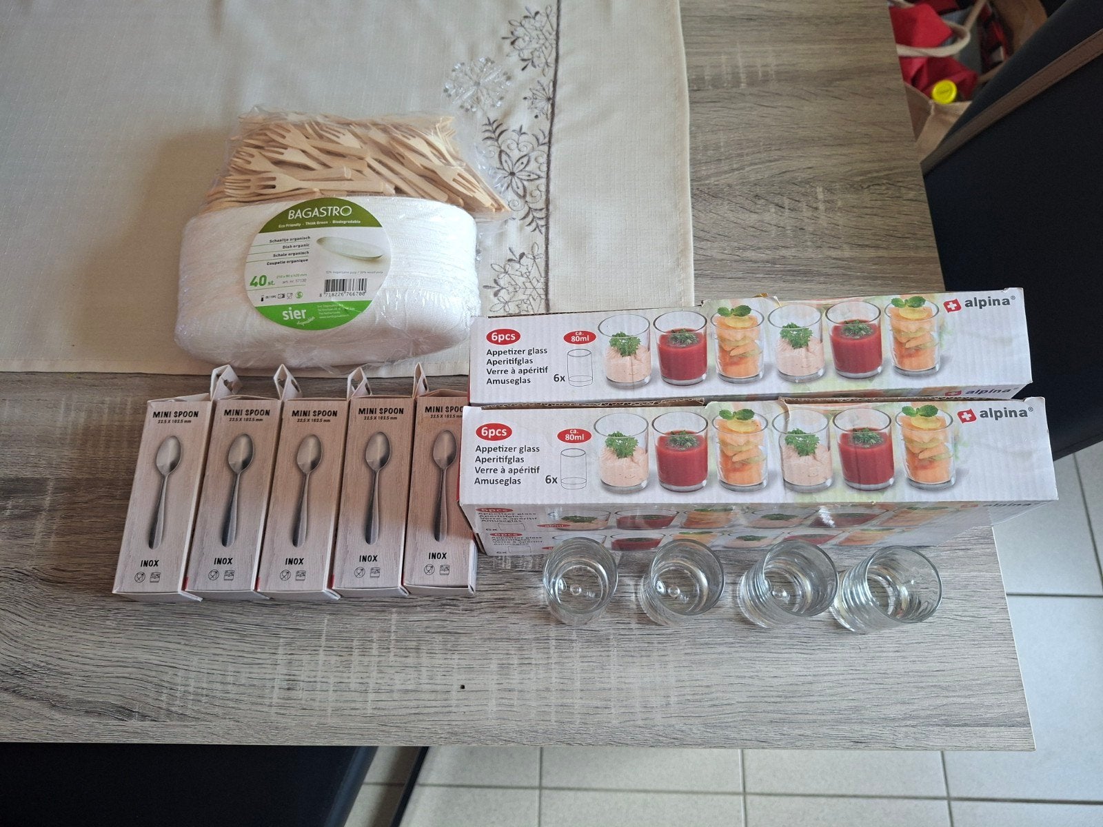 Aperitief set, Ophalen