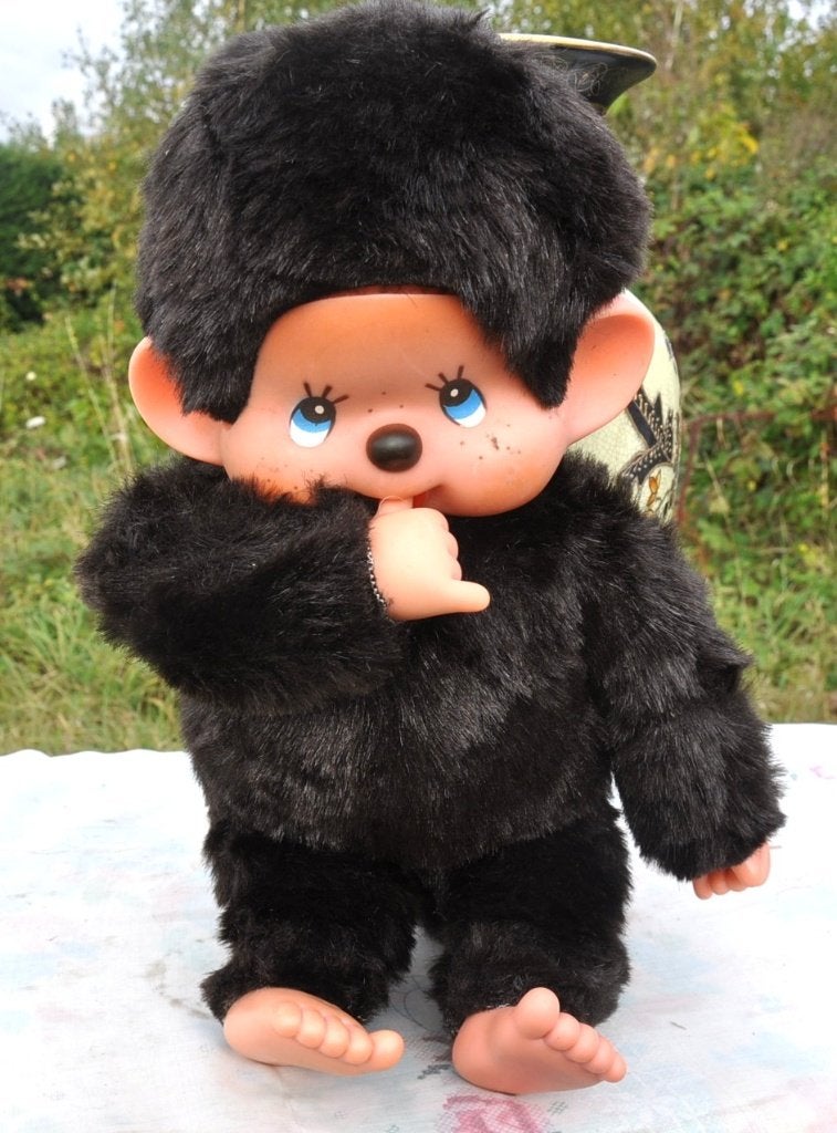 peluche monchhichi ou kiki de 44 cm, Enlèvement ou Envoi, Comme neuf, Animal