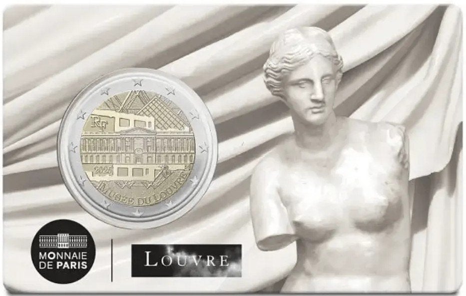 coincard 2 euro Frankrijk 2025 Louvre Venus van Milo, Verzenden, Frankrijk, 2 euro