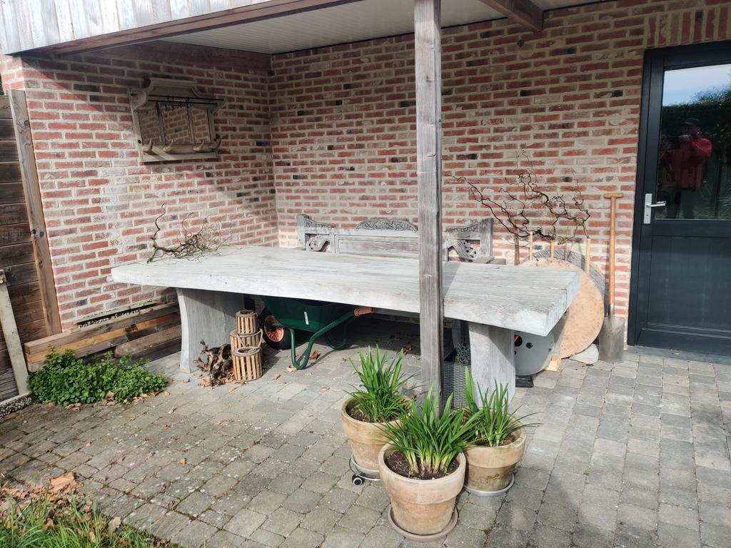 Robuuste tuintafel, Tuin en Terras, Overkappingen, Ophalen, Gebruikt