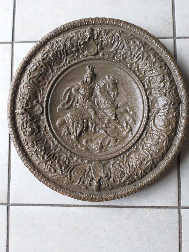 ANTIEK PLAAT met afbeelding, Antiek en Kunst, Curiosa en Brocante, Ophalen