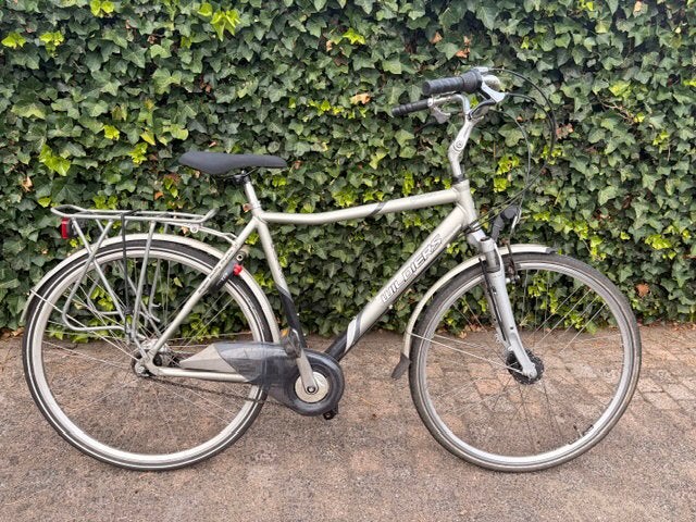 Herenfiets met versnellingen, Fietsen en Brommers, Ophalen, Gebruikt, Velgrem, Versnellingen
