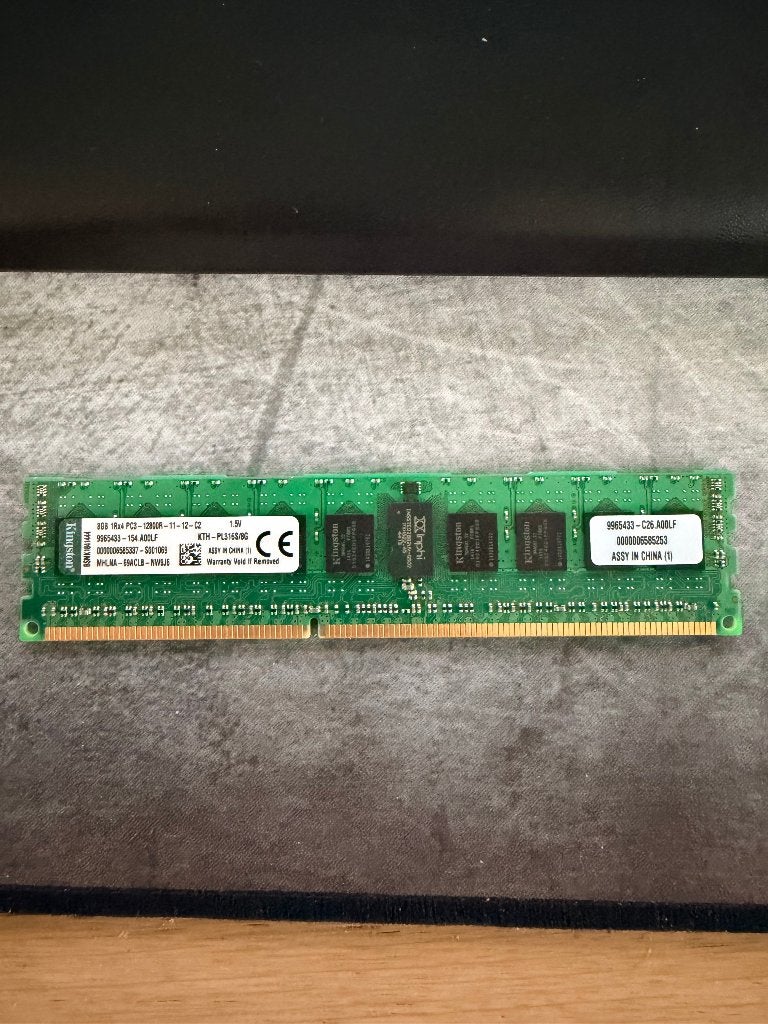 RAM Serveur DDR3 8 Go ECC Registered (Kingston), Enlèvement ou Envoi, 8 GB, DDR3, Serveur