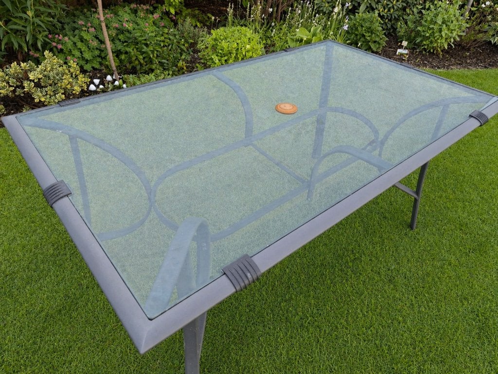 Tuintafel  smeedijzer, Tuin en Terras, Tuintafels, Ophalen, Gebruikt, Rechthoekig, Overige materialen