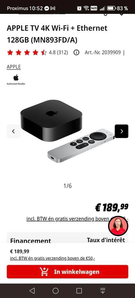 Apple TV 4K, Computers en Software, Dockingstations, Ophalen