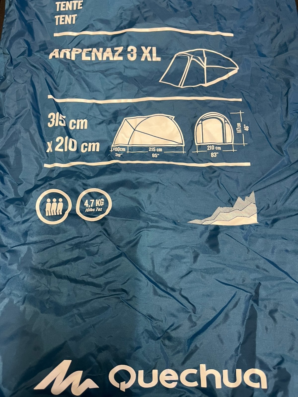 Tent Quechua Arpenaz 3 XL, Ophalen, Zo goed als nieuw, Tot en met 3