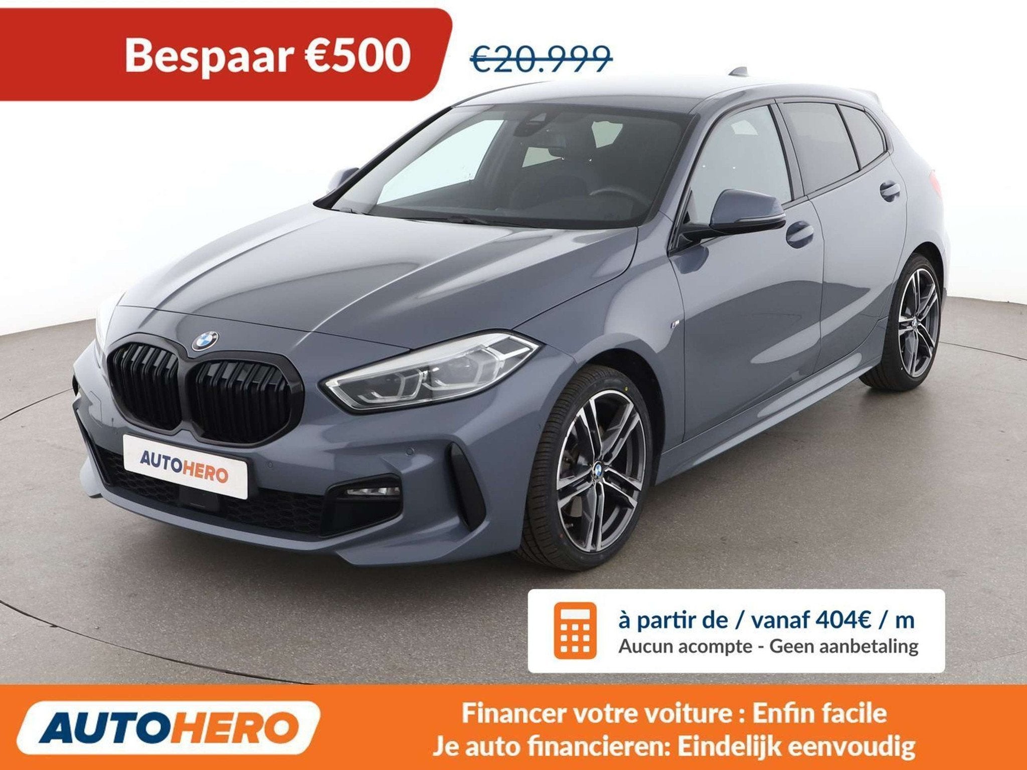 BMW 1 Serie 118 118d M Sport (bj 2021, automaat), Auto's, 1505 kg, 5 deurs, 150 pk, Zilver of Grijs