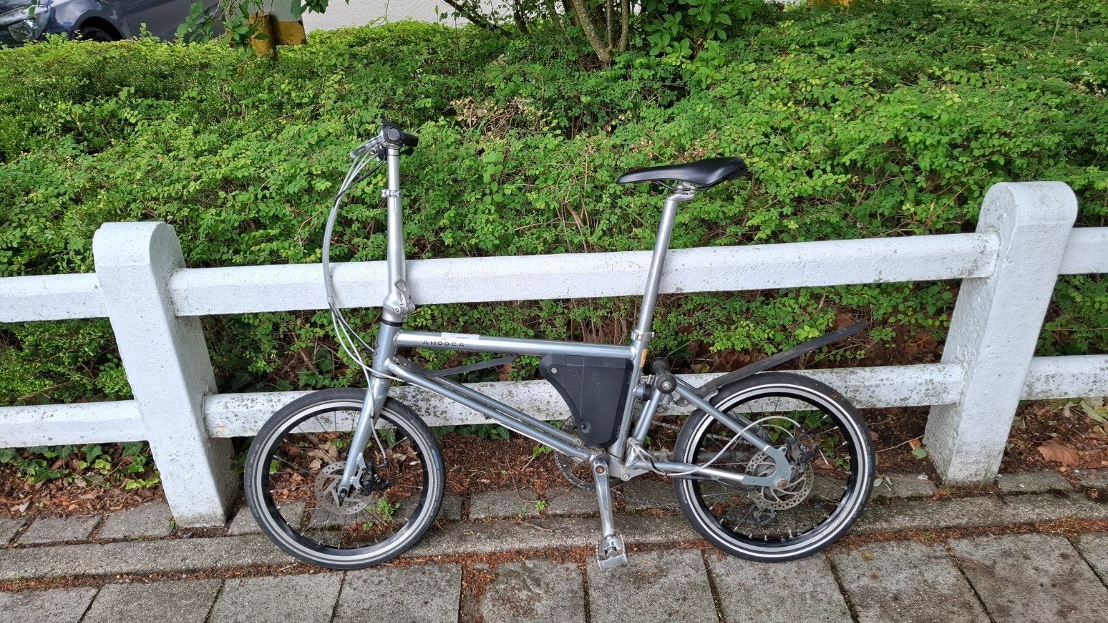 Ahooga plooibare ebike elektrische vouwfiets goede staat, Vitesses, Brompton, Comme neuf, Enlèvement