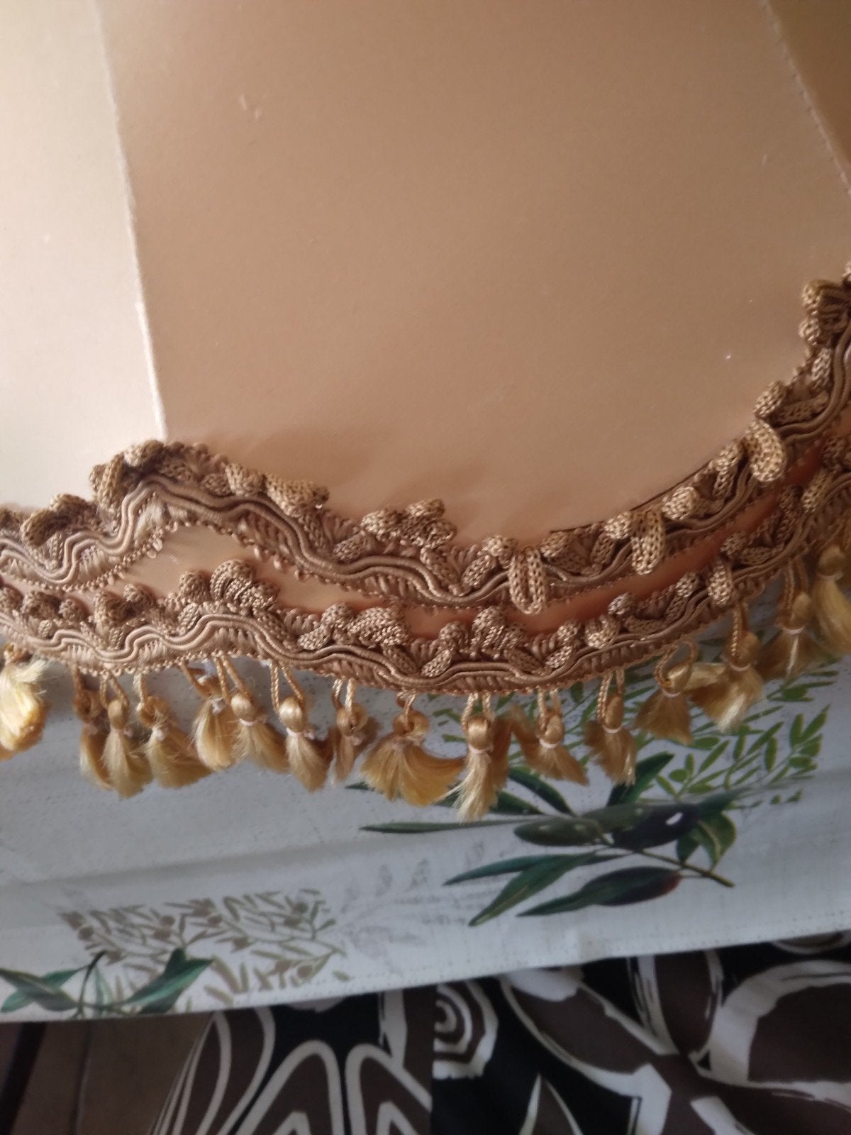 vintage  goudkleurige lampekap, Ophalen