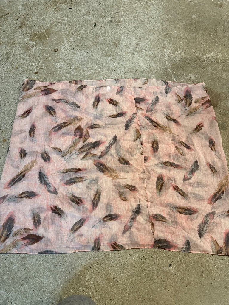 Foulard rose à motifs plumes, Ophalen of Verzenden, Nieuw
