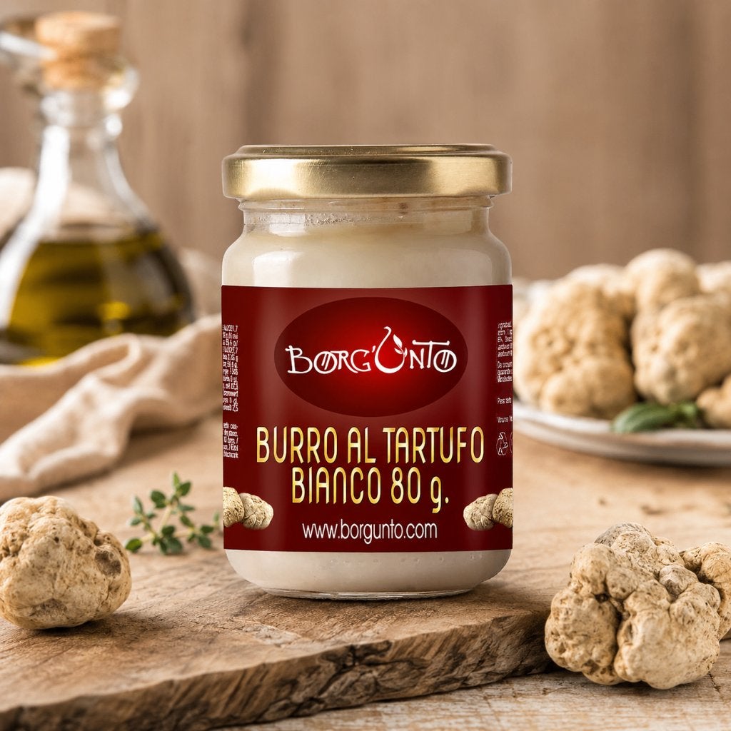 Burro al Tartufo Bianco Borgunto – 80 g, Ophalen of Verzenden
