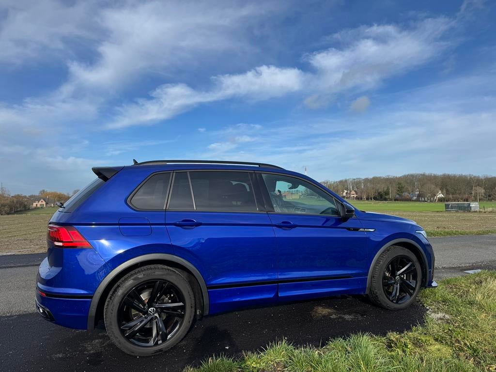 Vw Tiguan R-line, Auto's, Volkswagen, Automaat, Dealer onderhouden, Blauw, Leder en Stof