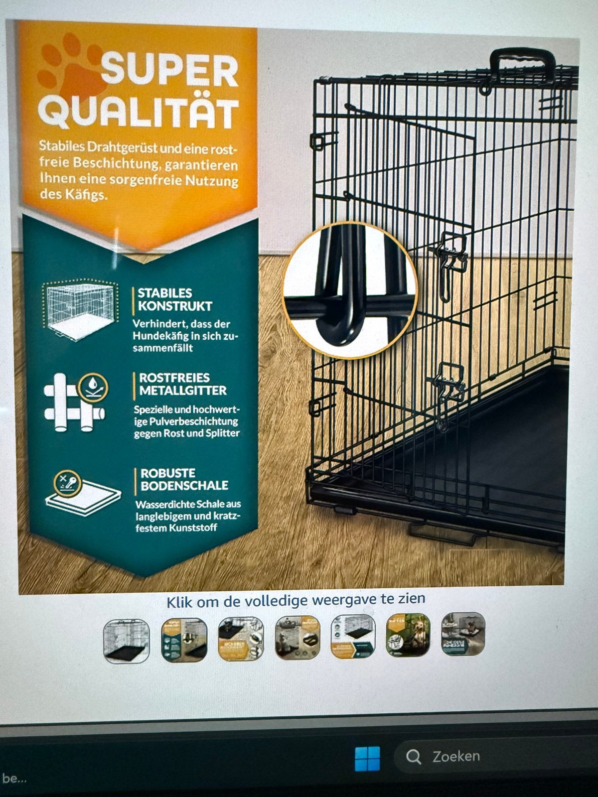 Nieuw in de doos niet gebruikt bench L 91x58x64 H, Animaux & Accessoires, Caisses pour chiens, Enlèvement, Neuf