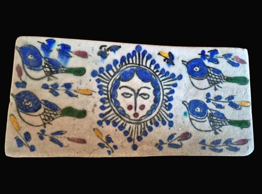 céramique perse Qajar de 25 cm, Enlèvement