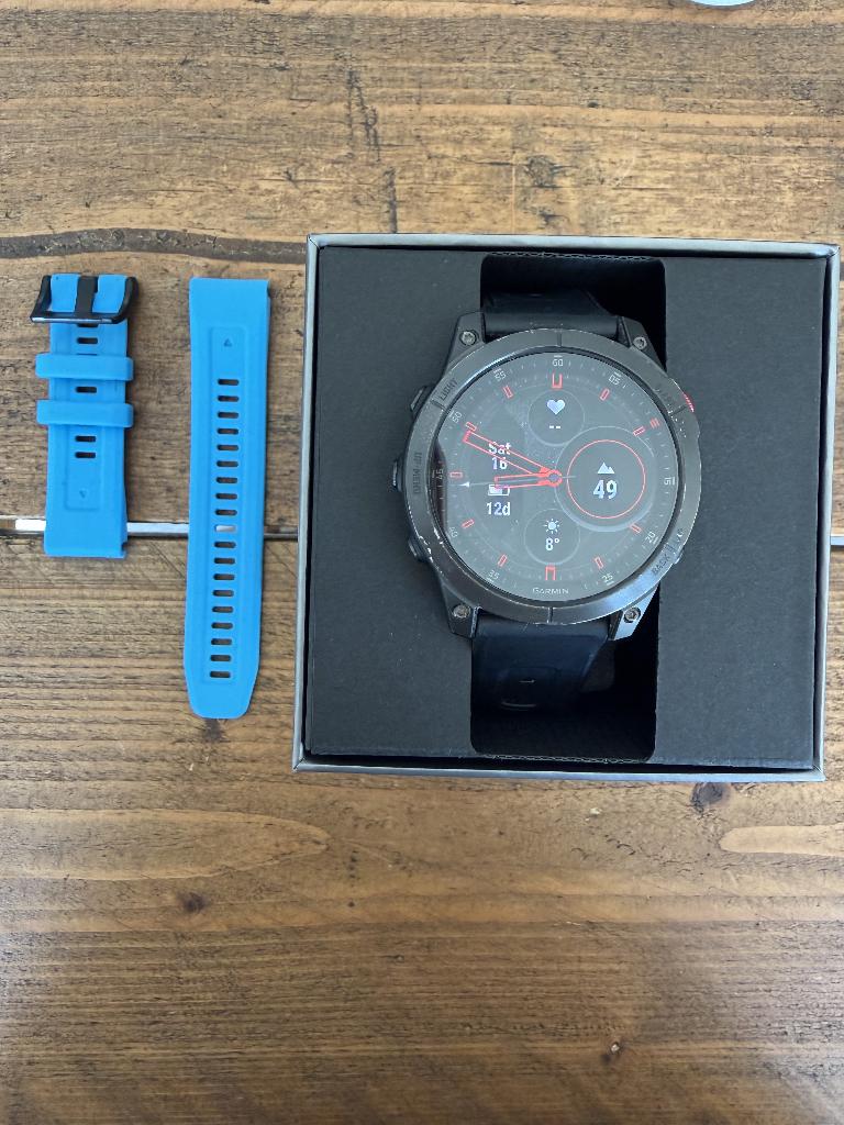 Garmin Epix Gen2, Bijoux, Sacs & Beauté, Montres de sport, Utilisé, Noir, Distance, Bandage calorique, État, GPS, Battement de coeur