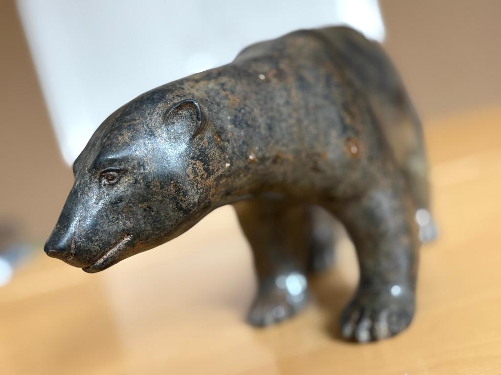 Vintage bronzen sculptuur van een beer van P. Chenet, Antiek en Kunst, Ophalen, Brons
