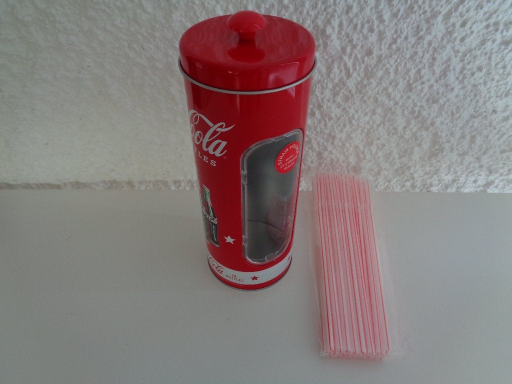 Boite métal avec pailles Coca Cola. Neuf, Collections, Boîte en métal, Envoi, Neuf, Autre, Autres marques