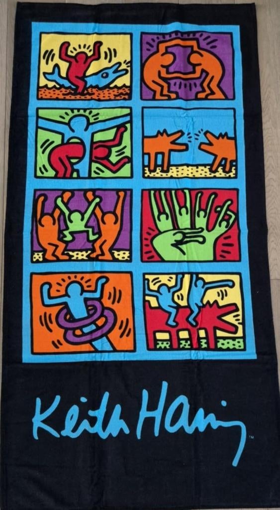 Keith Haring "Retrospect" strandlaken., Antiek en Kunst, Ophalen of Verzenden