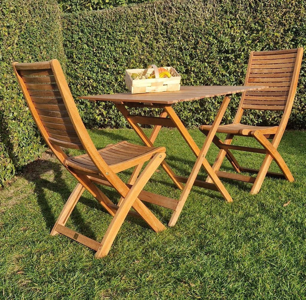 Set Bistro pour 2, pliable, Jardin & Terrasse, Table à dinner, Salons de jardin, Utilisé, 2 places