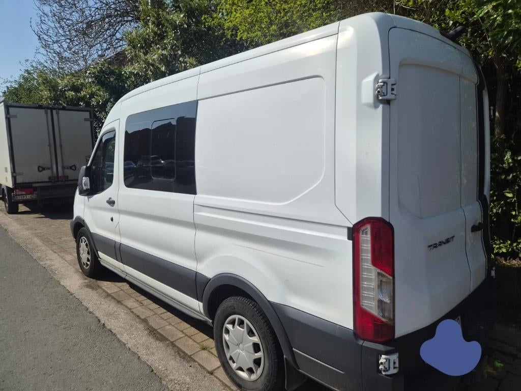 Ford Transit 2016 – 2T L2H2 – NE DÉMARRE PAS – Pièces NEUVE, Auto's, Euro 6, Wit, 6 zetels, Particulier