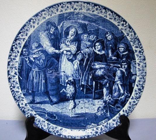 Delfts Blauw wandbord—Chemkefa—Jan Steen N2-serie, Ophalen of Verzenden