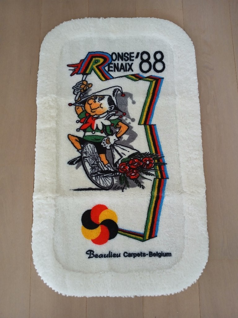 vintage tapijtje WK wielrennen Ronse '88, Beaulieu Carpets, Ophalen of Verzenden