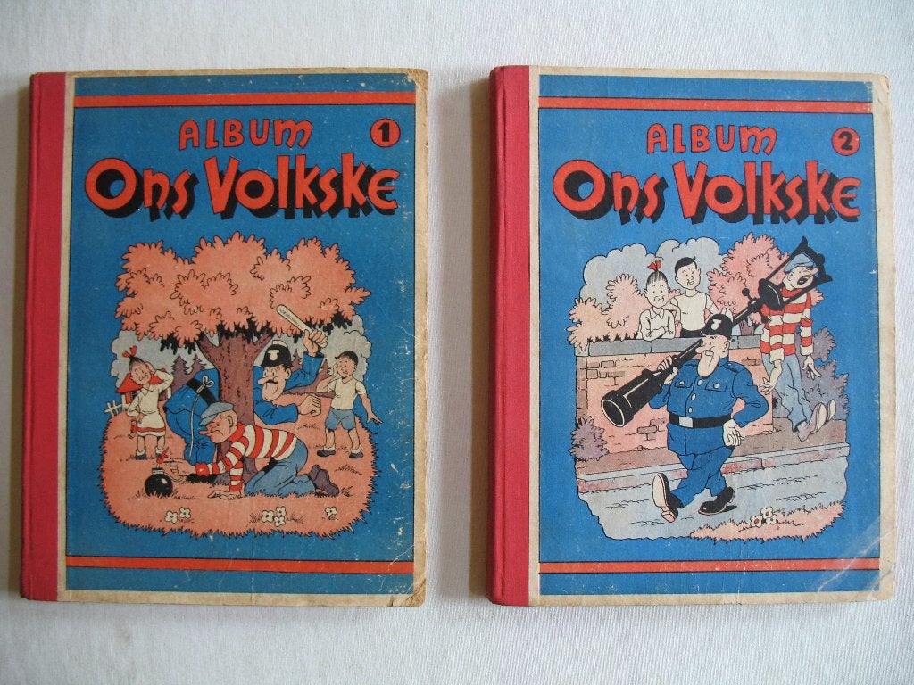 Album Ons Volkske, HC nrs 1 en 2, 1 ste druk 1951, Boeken, Stripverhalen, Meerdere stripboeken, Ophalen of Verzenden