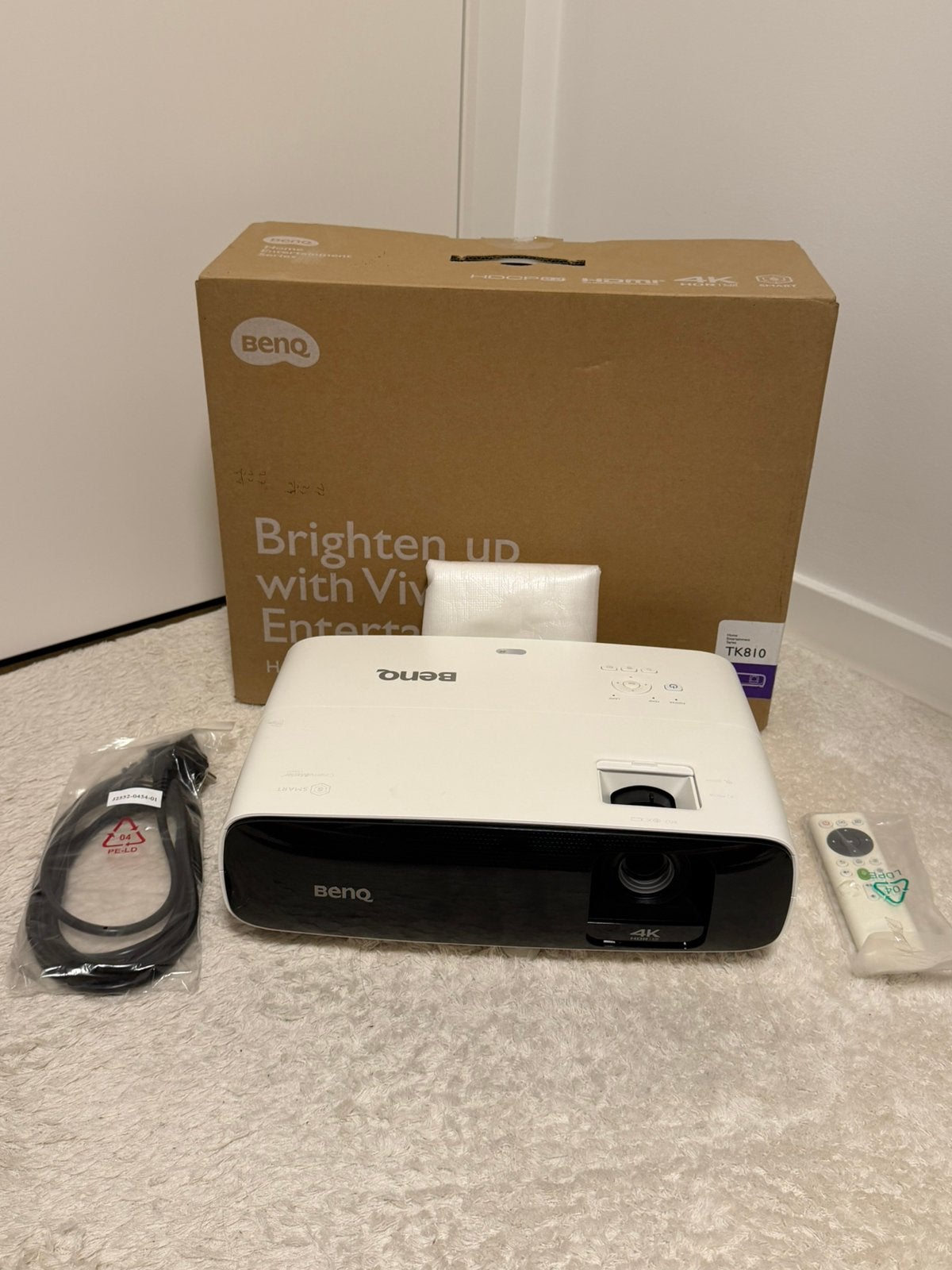 Projecteur BenQ TK810 + tous les accessoires, Enlèvement ou Envoi, BenQ, Comme neuf, DLP