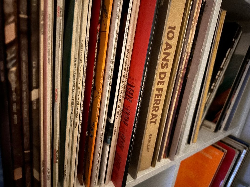 115 LP's Frans chanson (Van Richard Anthony tot Renaud...), Cd's en Dvd's, Vinyl | Overige Vinyl, Ophalen, 1980 - 1989, Gebruikt