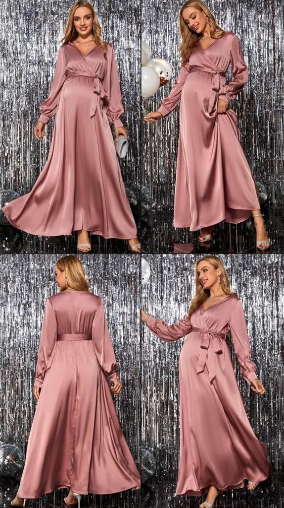 Mooie elegante zwangerschapsjurk te koop., Ophalen of Verzenden, Zo goed als nieuw, Maat 36 (S), Roze