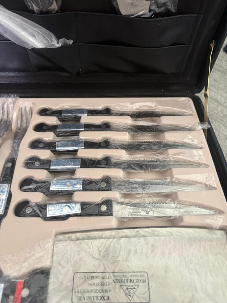 Messenset, Huis en Inrichting, Keuken | Bestek, Ophalen, Nieuw, Inox of Chroom, Bestekset
