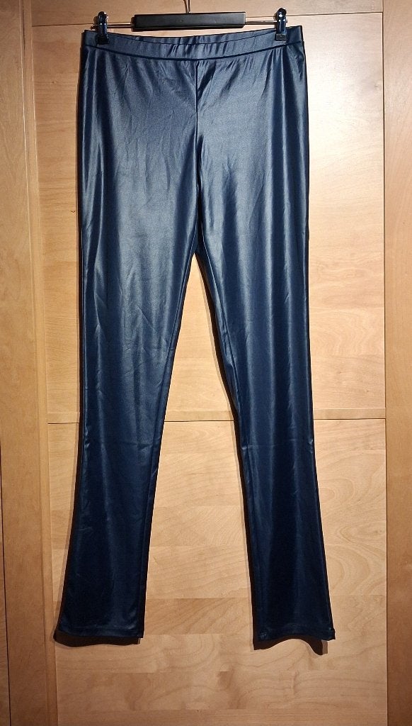 Sarah Pacini broek van imitatieleer maat 2/Legging, Kleding | Dames, Blauw, Sarah Pacini, Maat 46/48 (XL) of groter, Ophalen of Verzenden