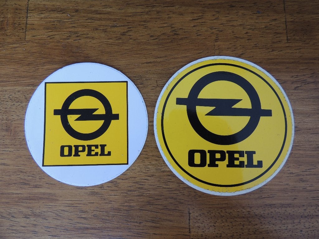 Opel logo 2 x sticker, Verzenden, Zo goed als nieuw, Auto of Motor
