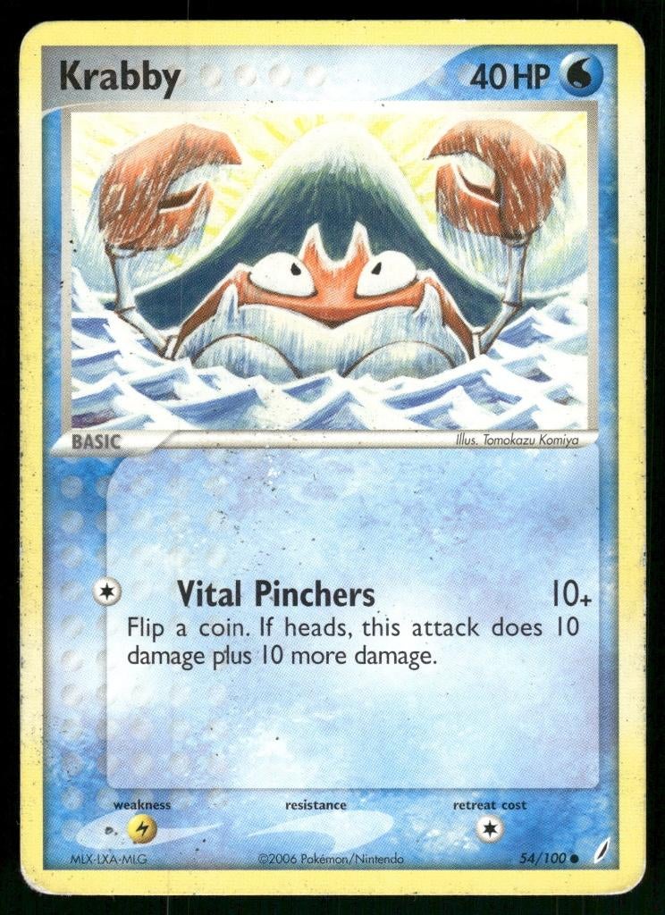 Krabby 54/100 - Crystal Guardians (Good), Envoi, Utilisé